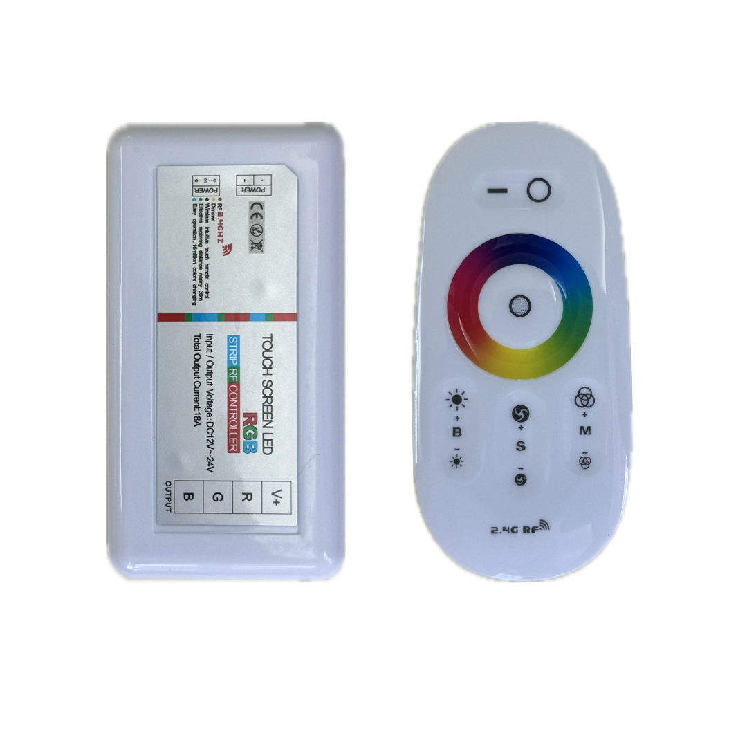 KIT-Controlador y Control Remoto de Radio Frecuencia para luminario LED RGB A 12-24 VDC-(Corriente Directa)