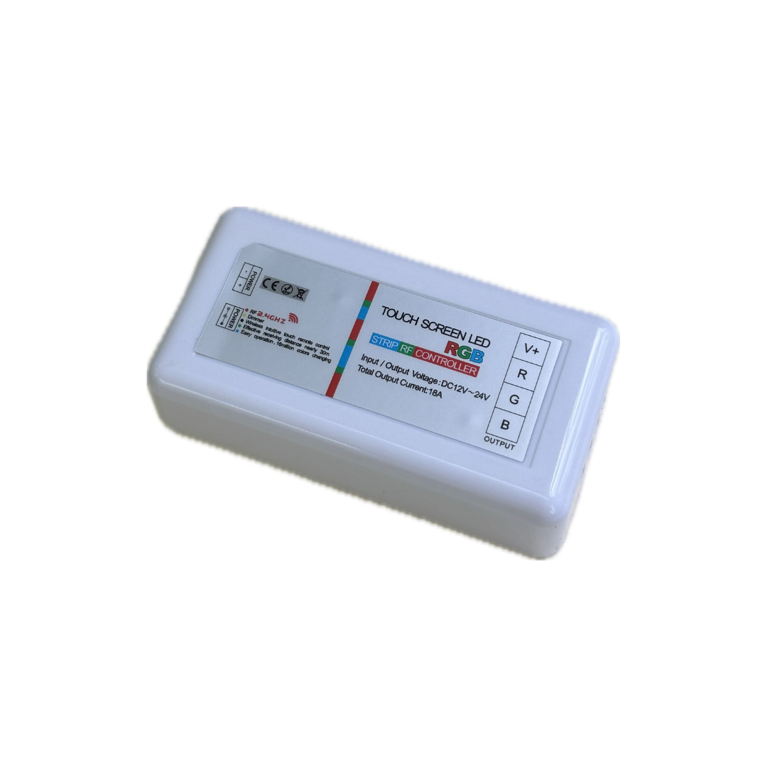 KIT-Controlador y Control Remoto de Radio Frecuencia para luminario LED RGB A 12-24 VDC-(Corriente Directa)
