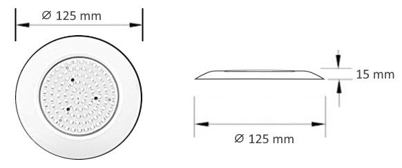 Luminario LED Sumergible para Alberca – 8W-(Corriente Directa)