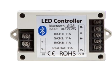 Controlador Bluetooth para Luminario LED RGB A 12-24 VDC (Corriente Directa)
